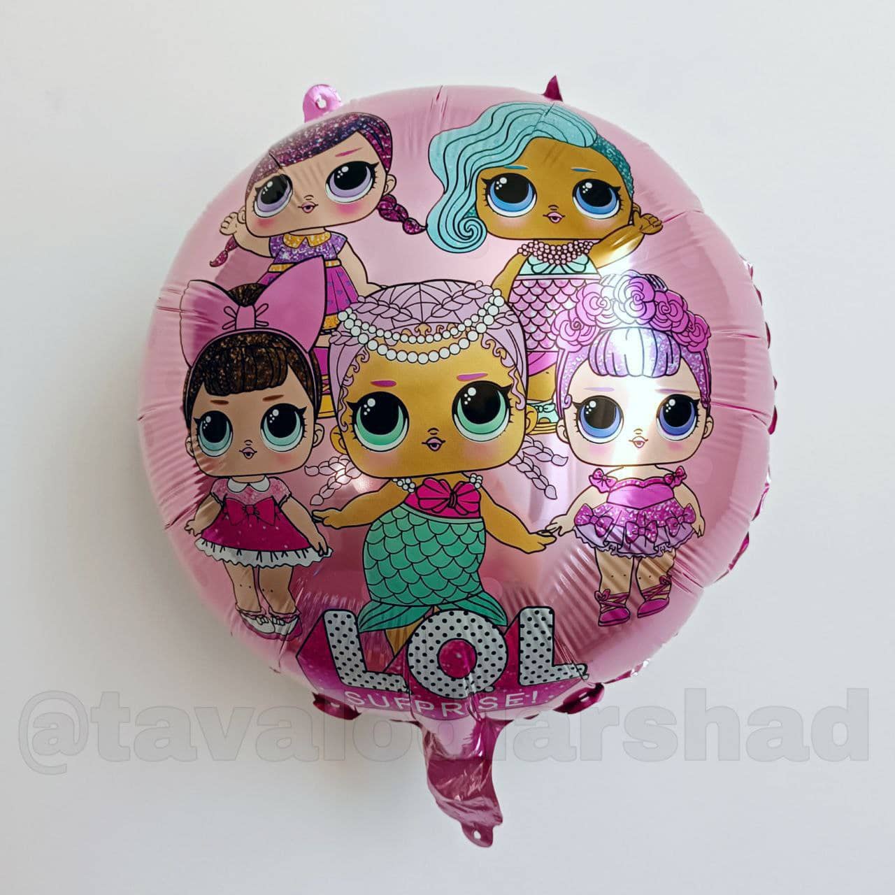 بادکنک فویلی گرد شخصیت ال او ال