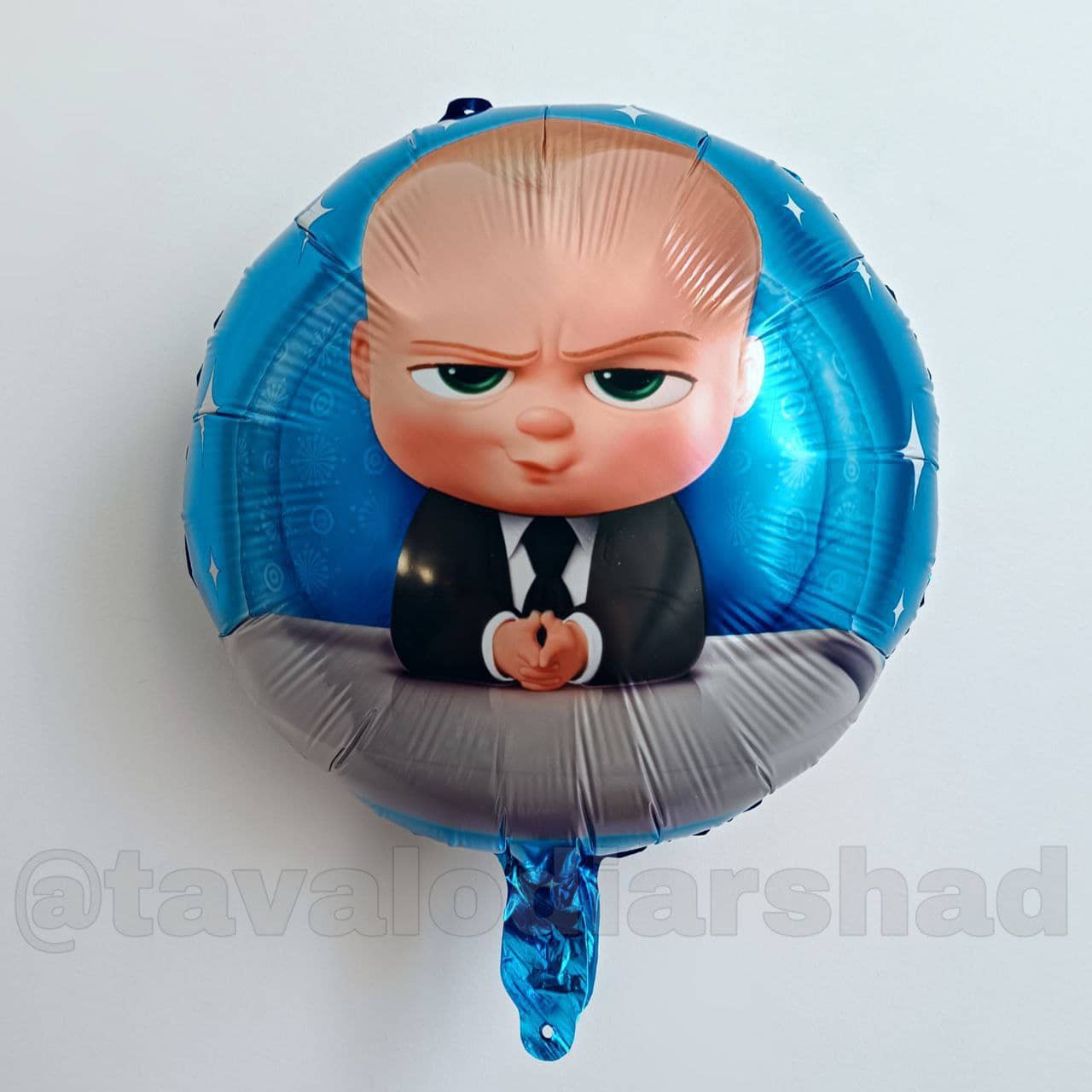 بادکنک فویلی گرد شخصیت بچه رئیس