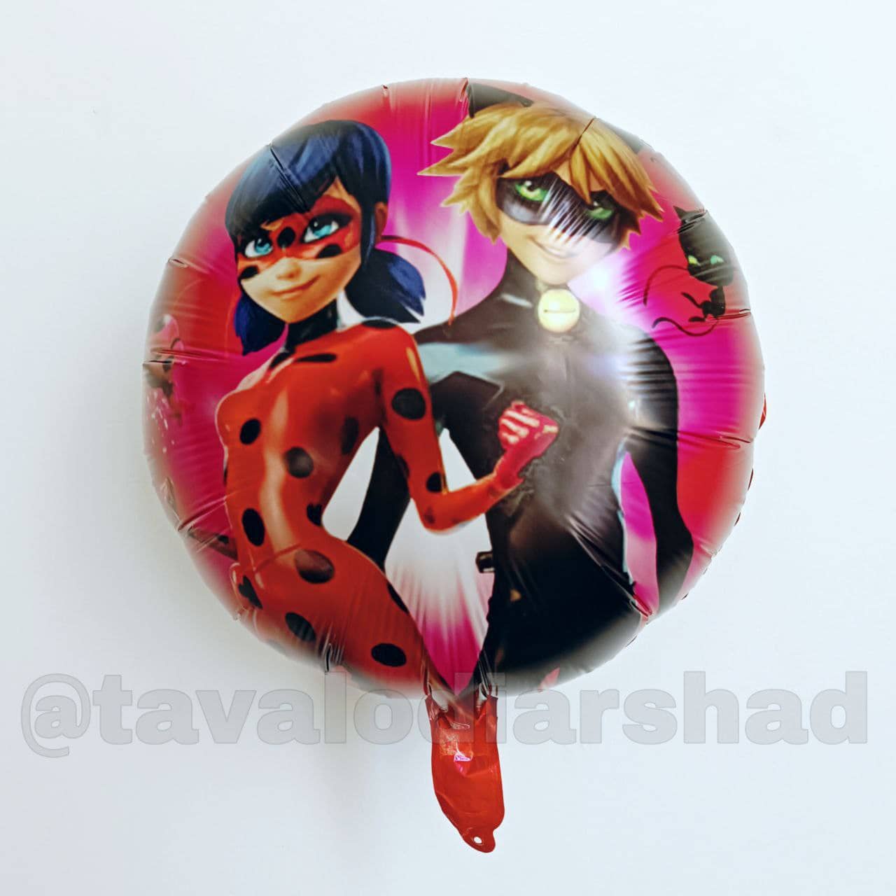 بادکنک فویلی گرد شخصیت دختر کفشدوزک