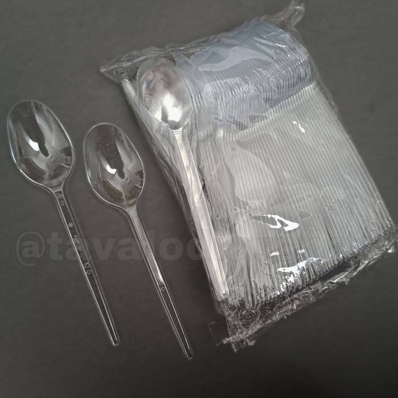 قاشق یکبار مصرف کریستال سپیدان