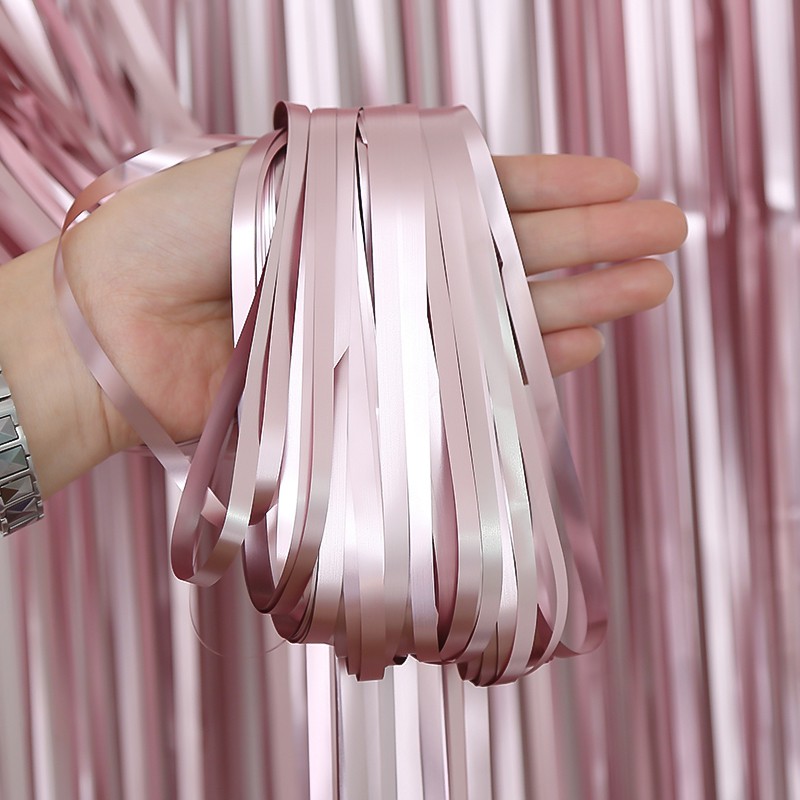 پرده نود چسب دار کرم صورتی