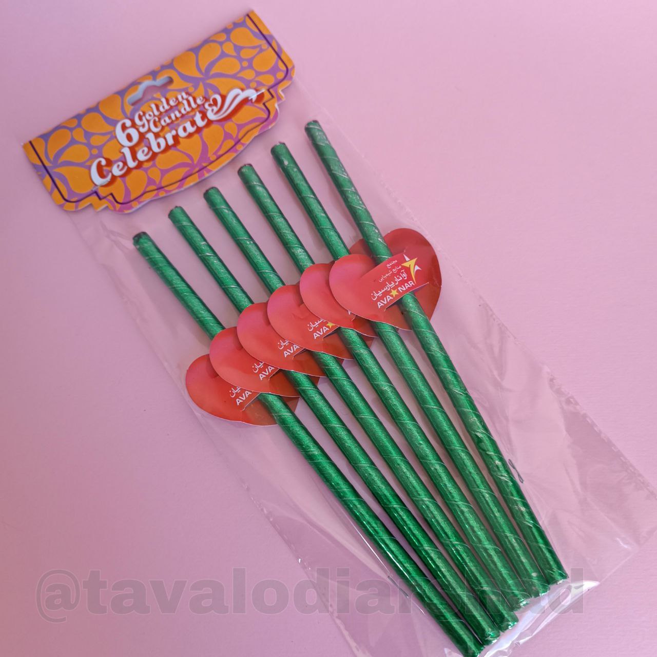 فواره سرد روی کیک ۲۰ سانت آوانار سبز