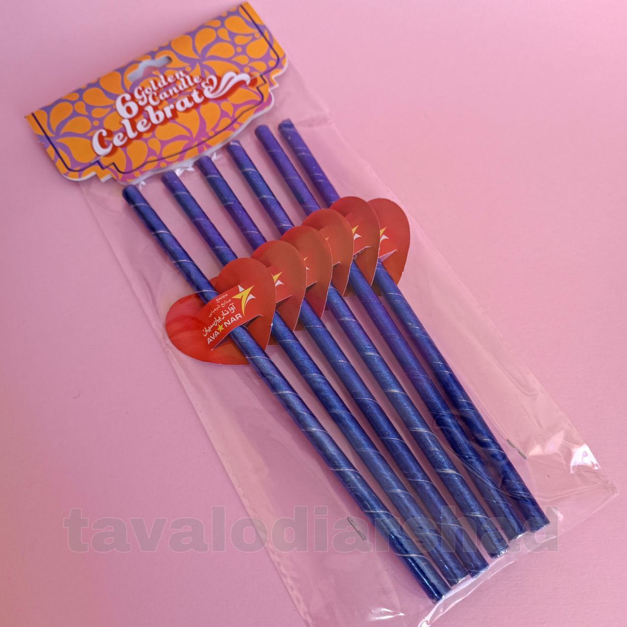 فواره سرد روی کیک ۲۰ سانت آوانار آبی