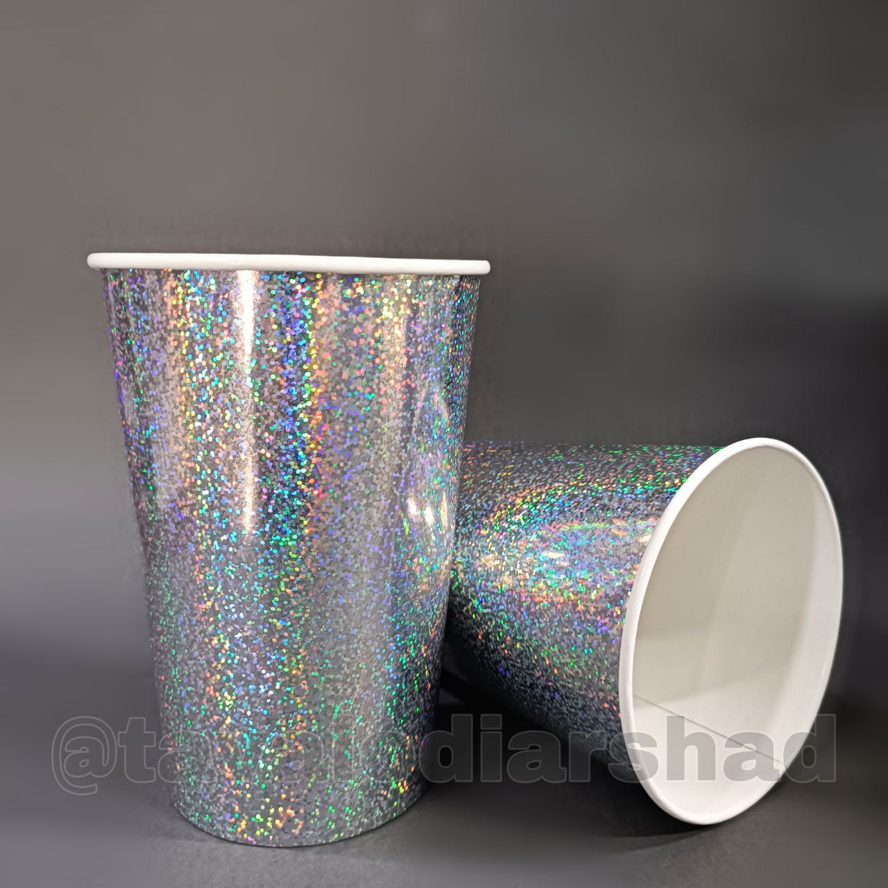 لیوان پاپکرن هولوگرام ۱۳۵۰ سی سی نقره ای