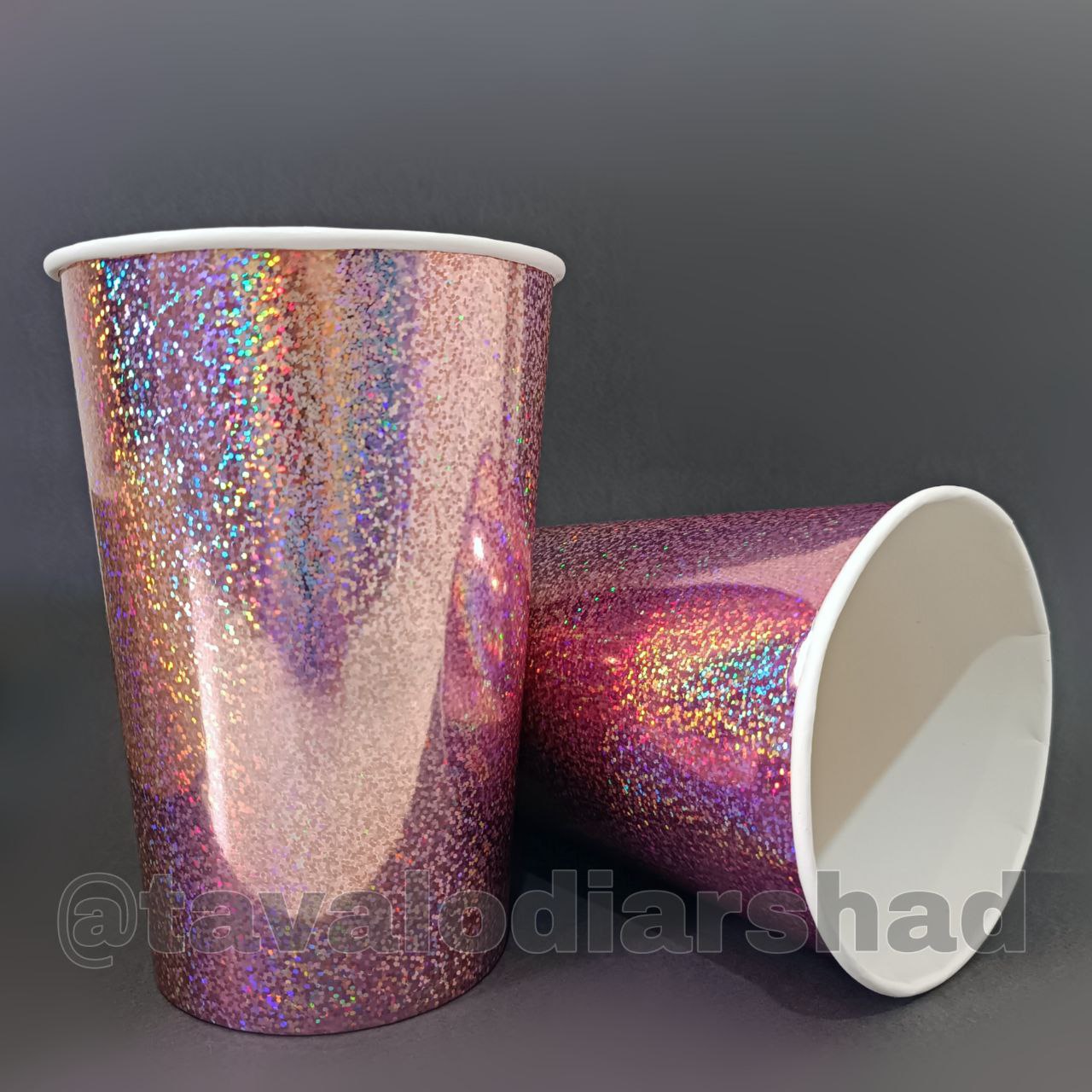 لیوان پاپکرن هولوگرام ۱۳۵۰ سی سی صورتی