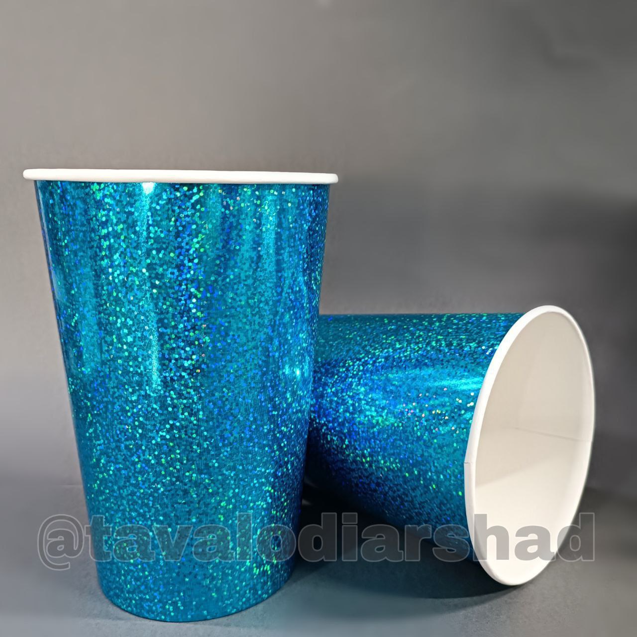 لیوان پاپکرن هولوگرام ۱۳۵۰ سی سی آبی