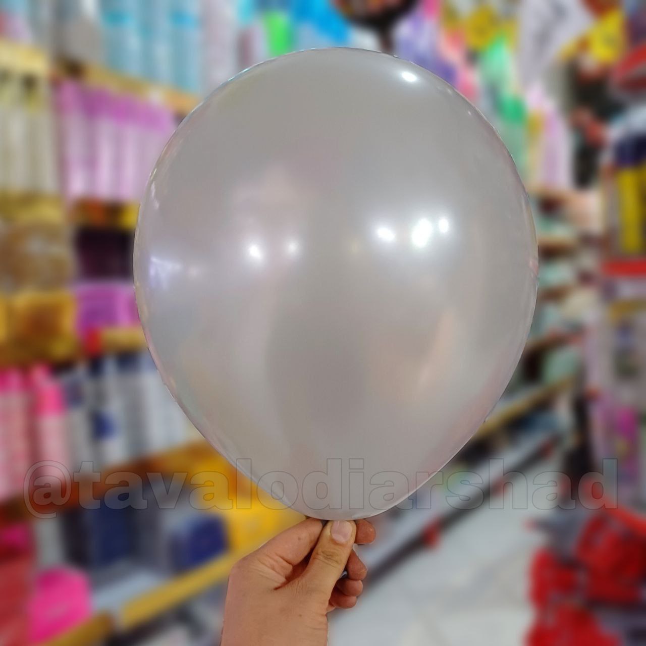 بادکنک لاتکس 12اینچ 280 گرم کاتونقره ای