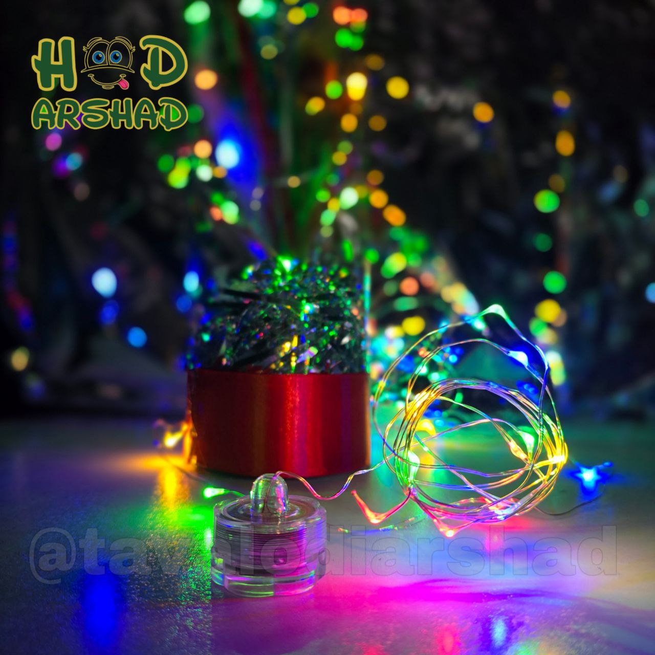 ریسه ال ای دی باطری خور هفت رنگ یک متری