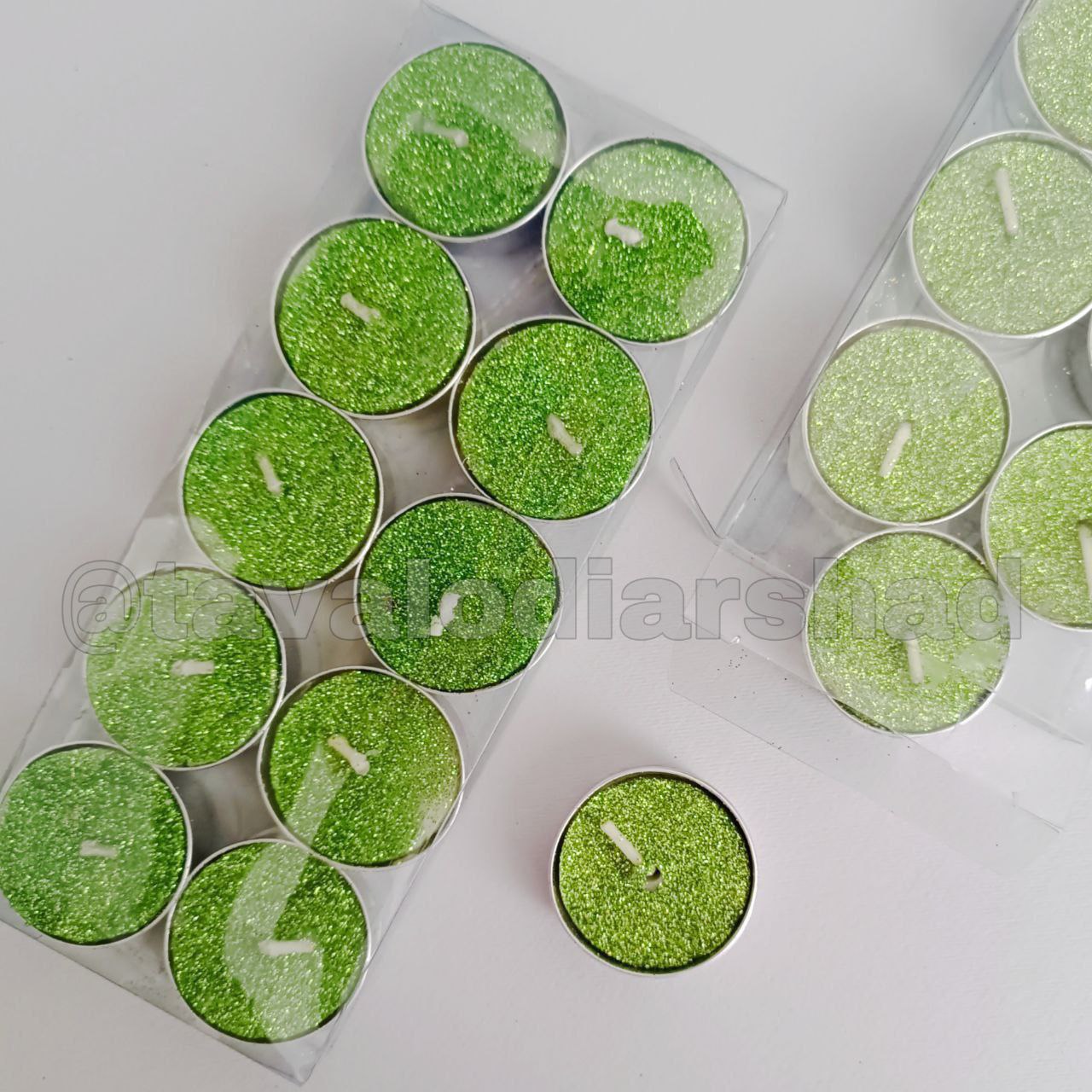 شمع وارمر اکلیلی ۱۰ تایی سبز