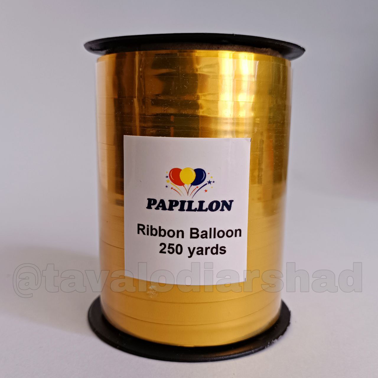 ربان بادکنک لیزری متالایز250 یارد طلایی
