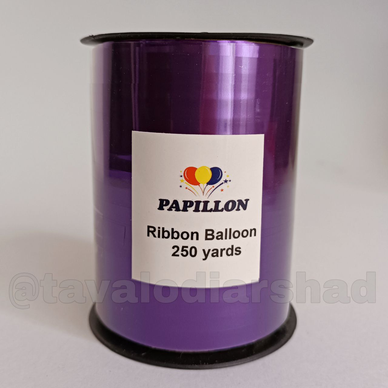 ربان بادکنک لیزری متالایز 250 یارد بنفش