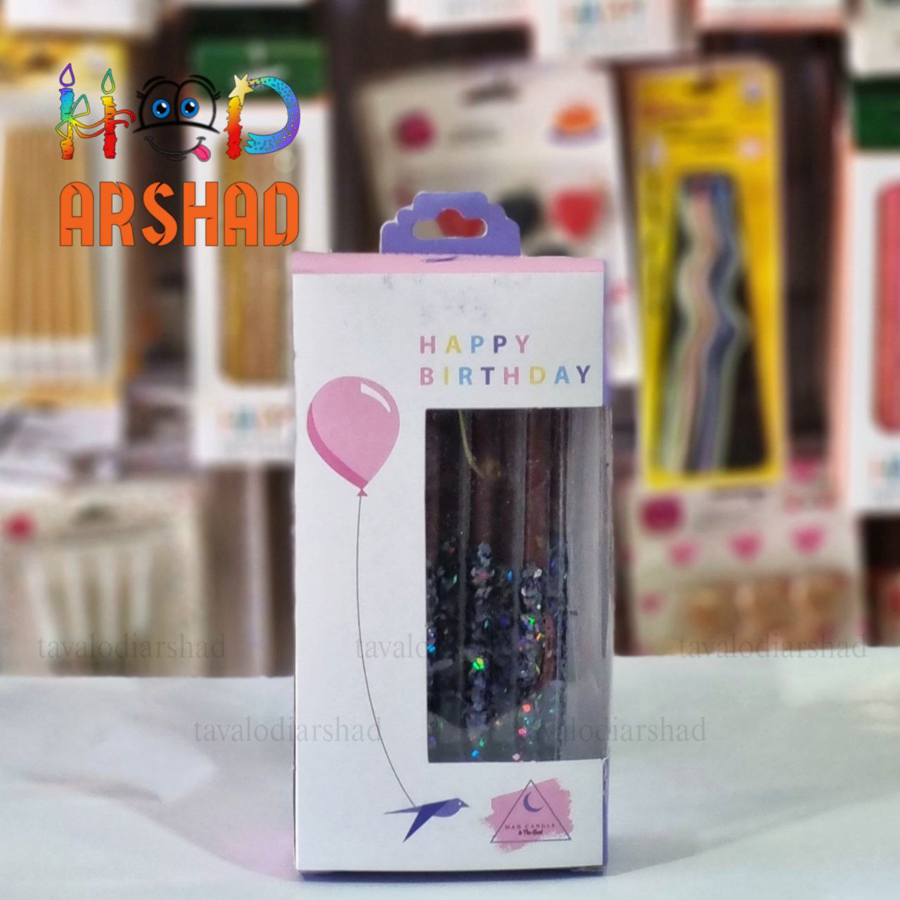 شمع لوکس 6 عددی سرمه ای