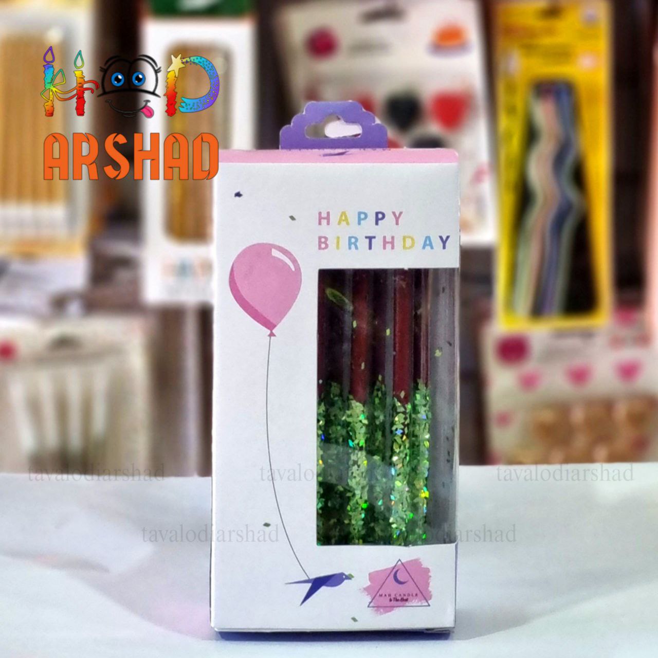 شمع لوکس 6 عددی سبز