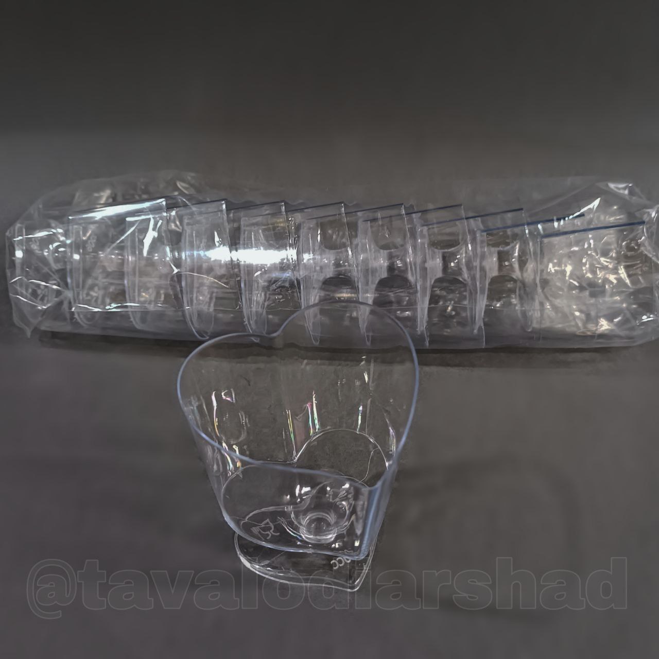 جام قلبی شفاف کوهسار بسته 10 عددی(کد116)