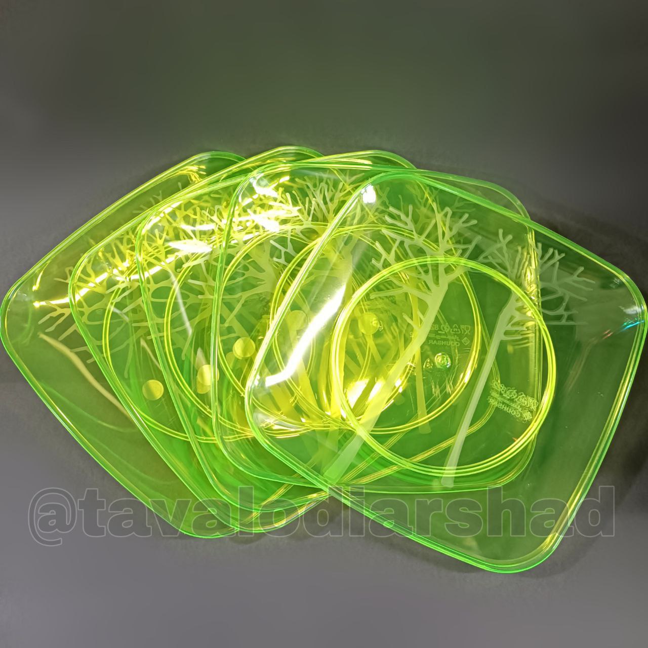 بشقاب میوه خوری کلاسیک(822)بلک لایت_سبز