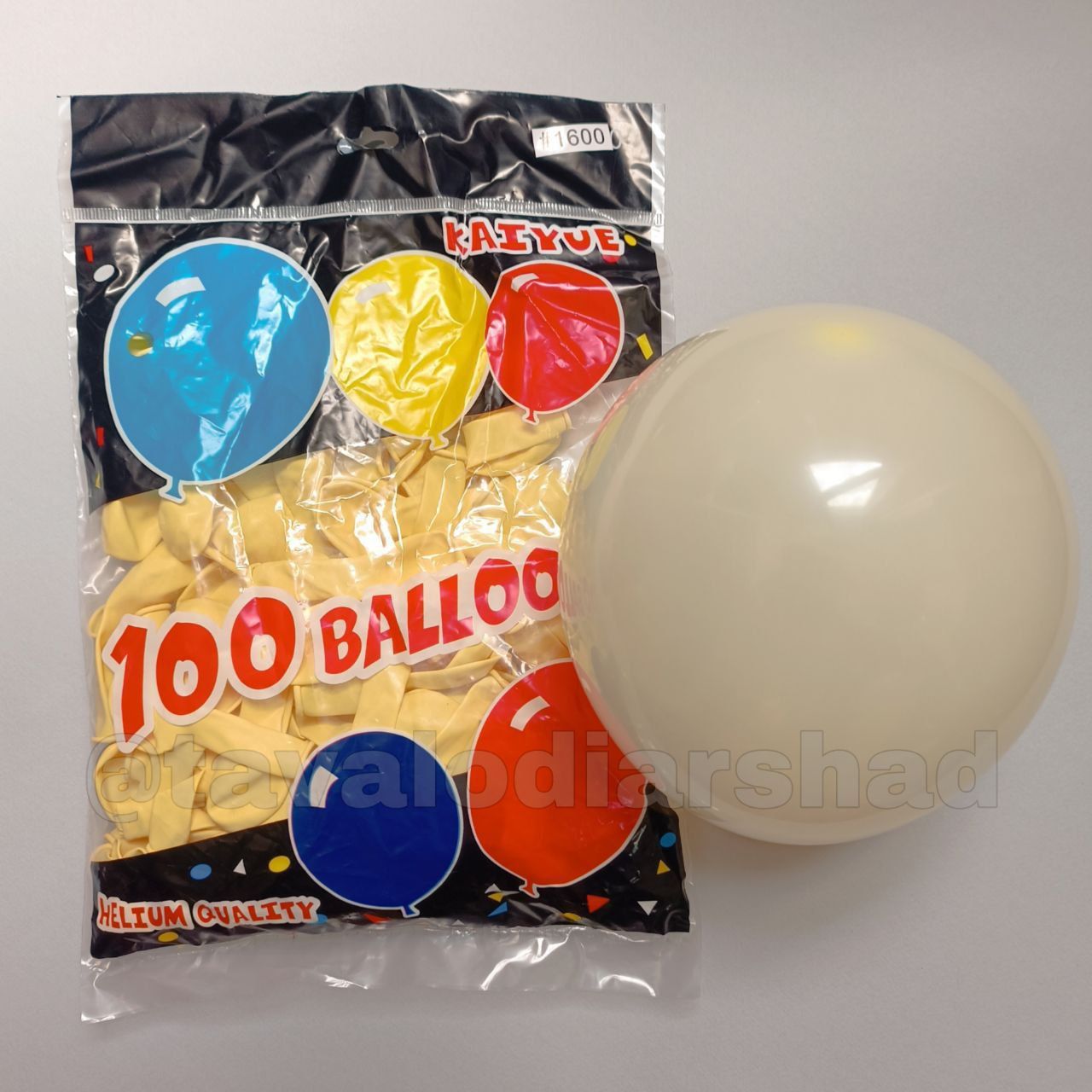 بادکنک ۶ اینچ کایو زرد پاستلی