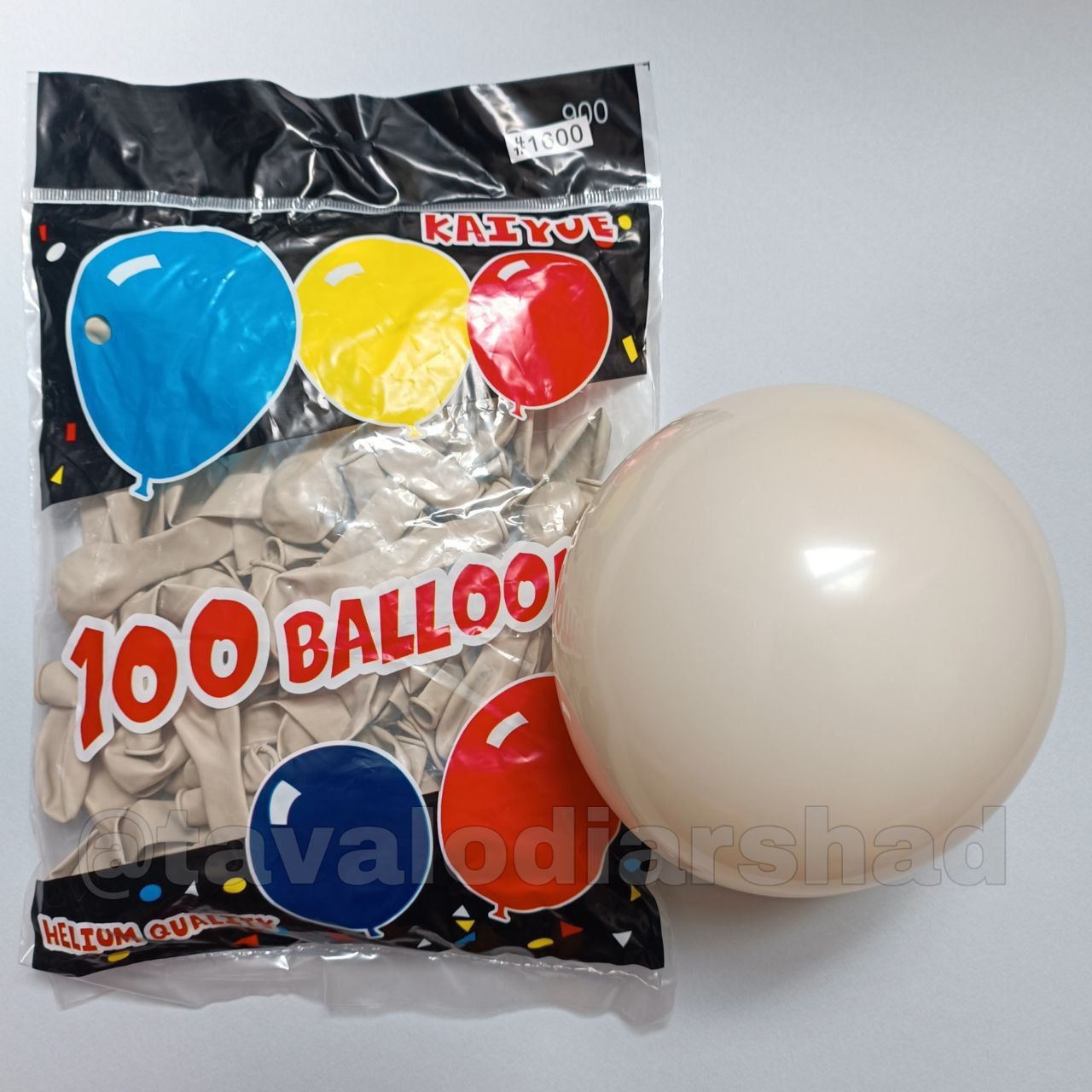 بادکنک ۶ اینچ کایو ‌کرم دودی