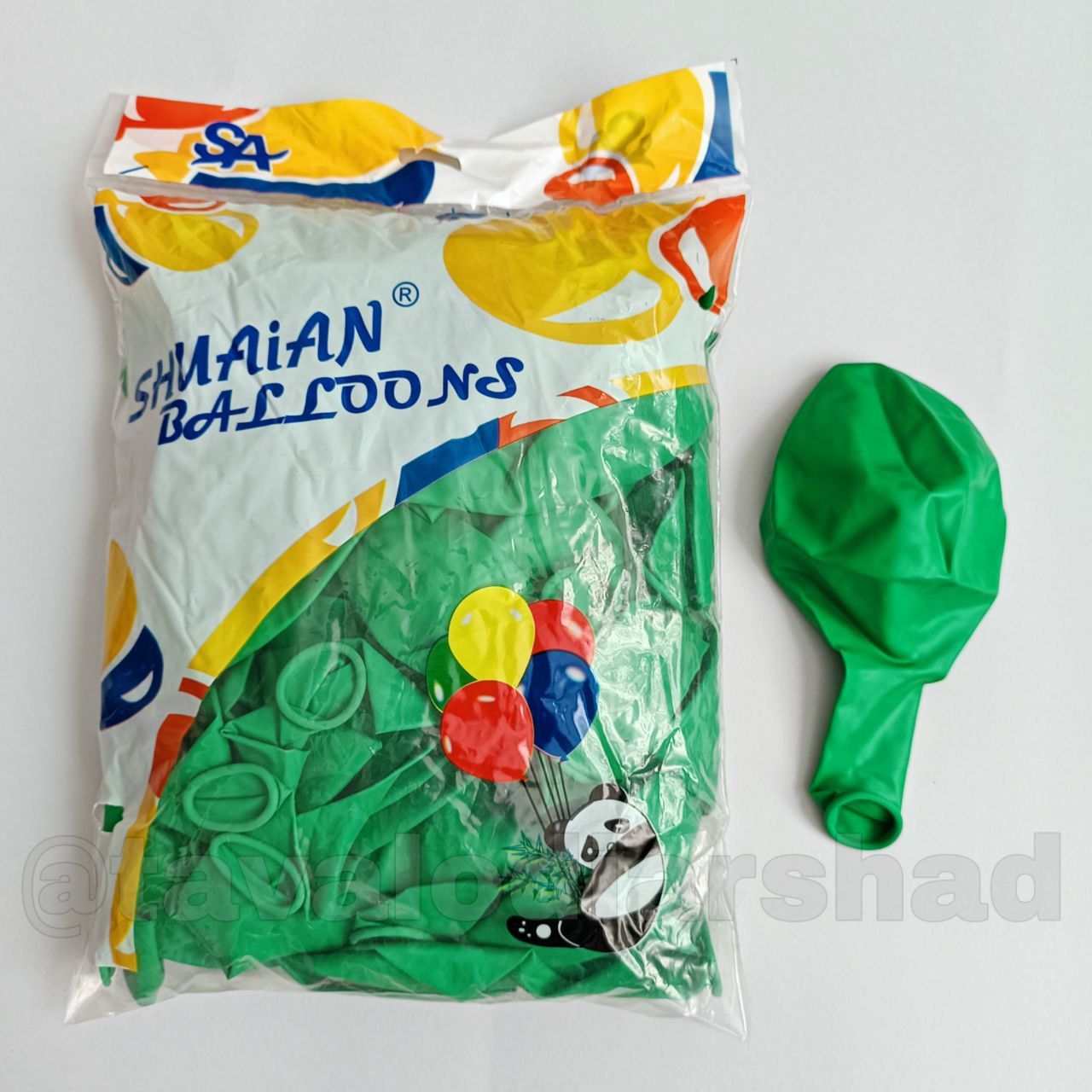 بادکنک ۱۸ اینچ پاندا سبز استاندارد