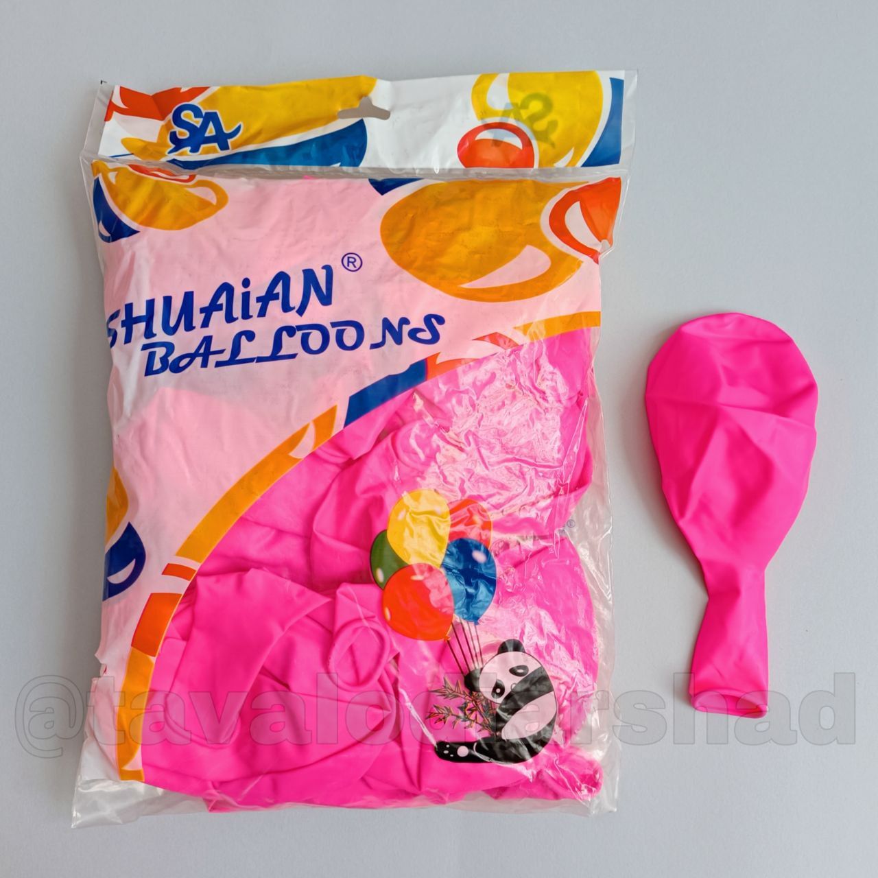 بادکنک ۱۸ اینچ پاندا صورتی