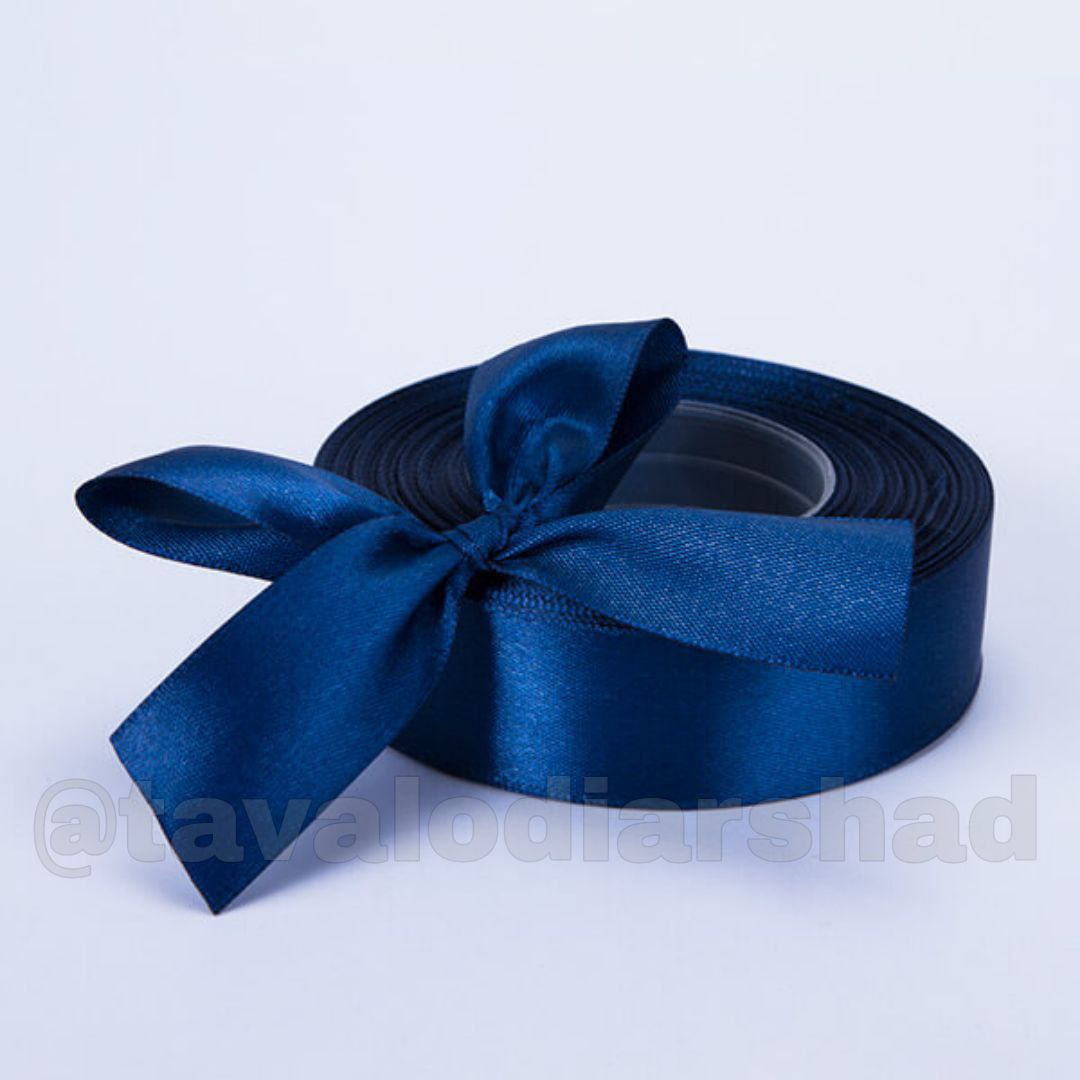 ربان ساتن ۲/۵ سانت سورمه ای