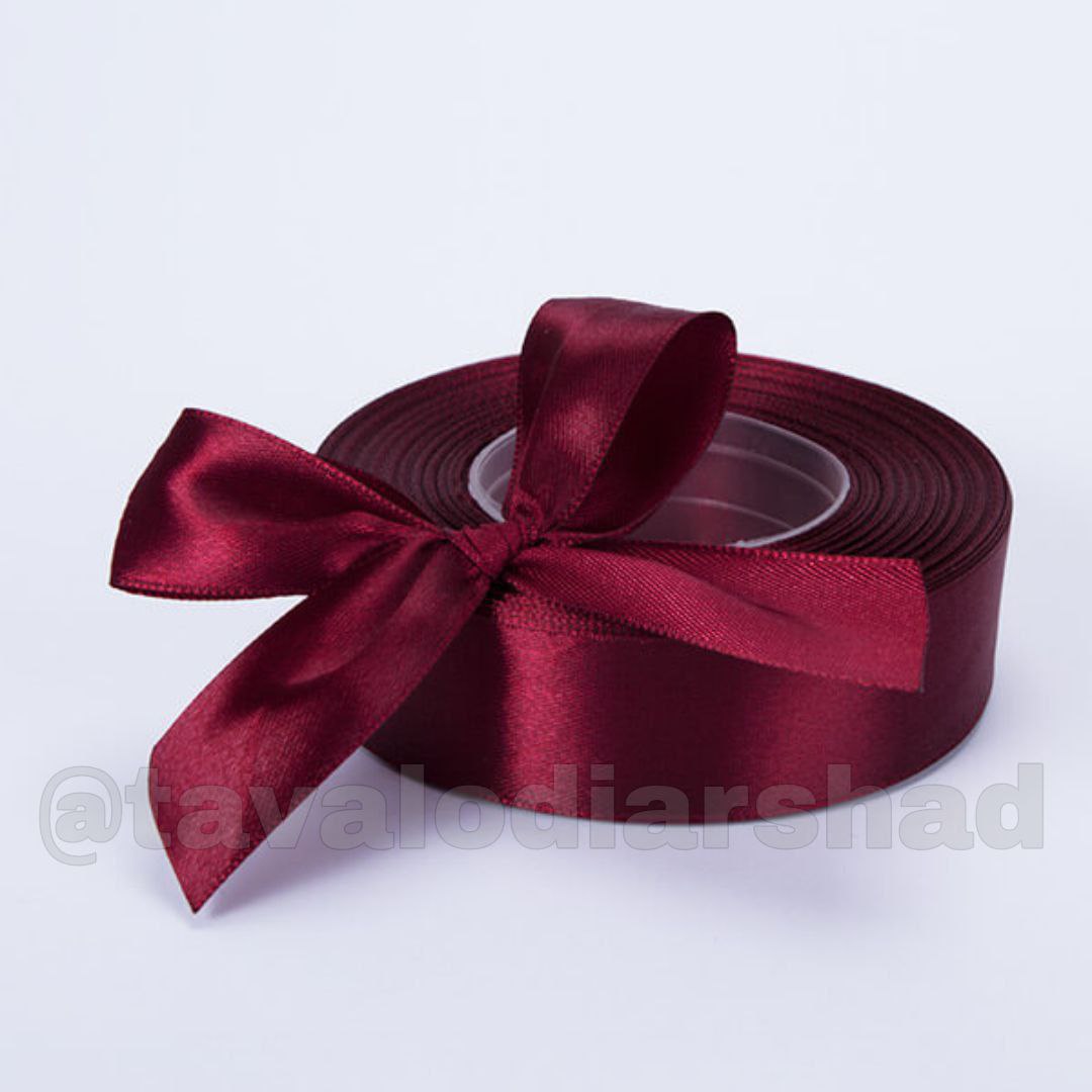 ربان ساتن ۲/۵ سانت زرشکی