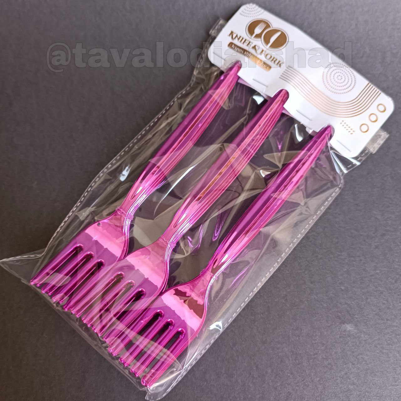 چنگال متالایز صورتی