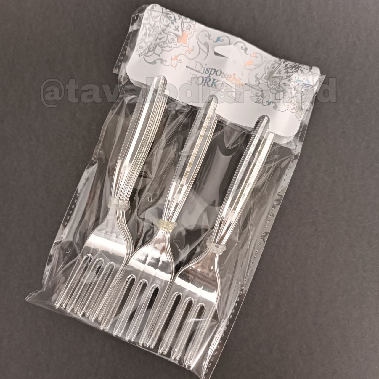 چنگال متالایز نقره ای