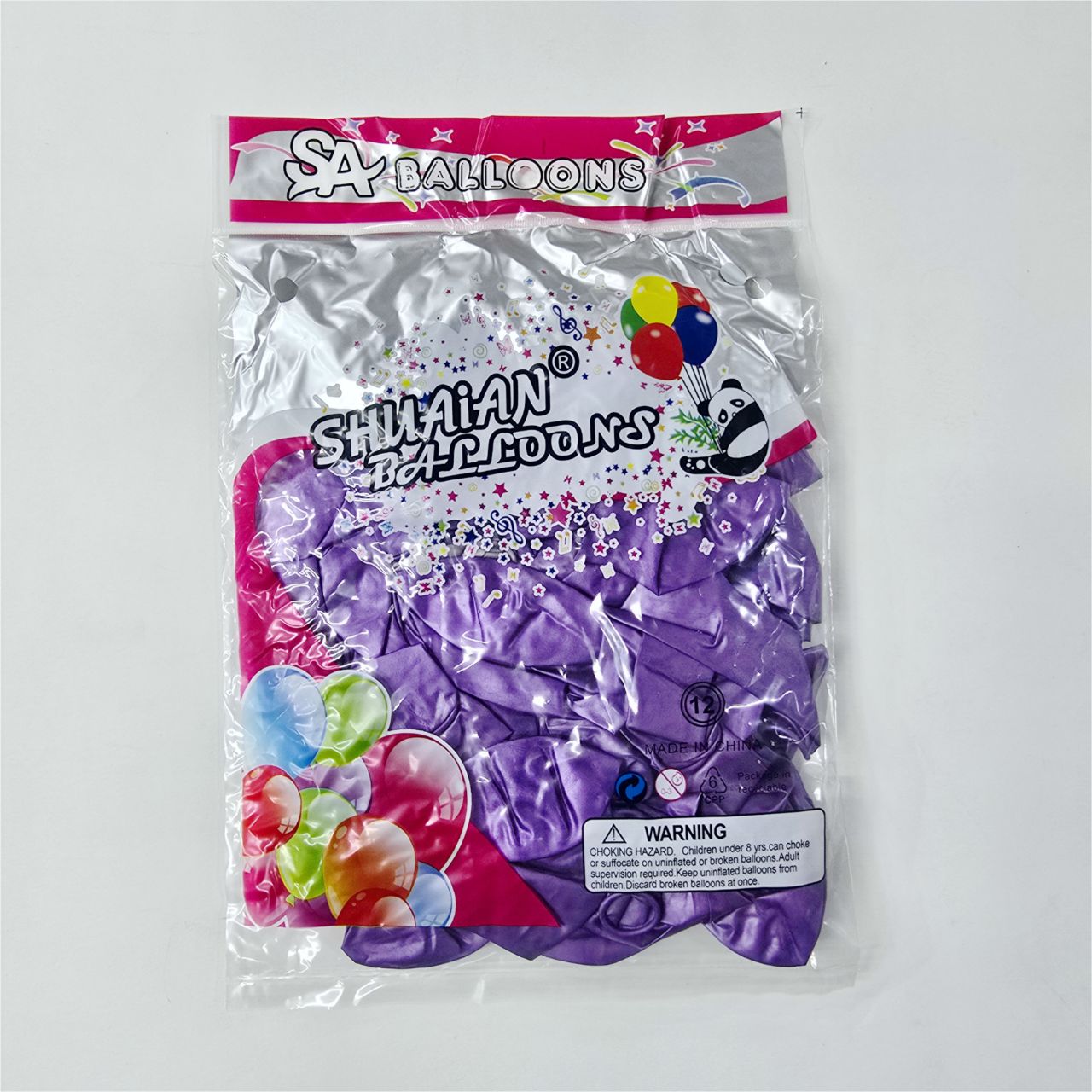 بادکنک کروم ۱۲ اینچ بنفش