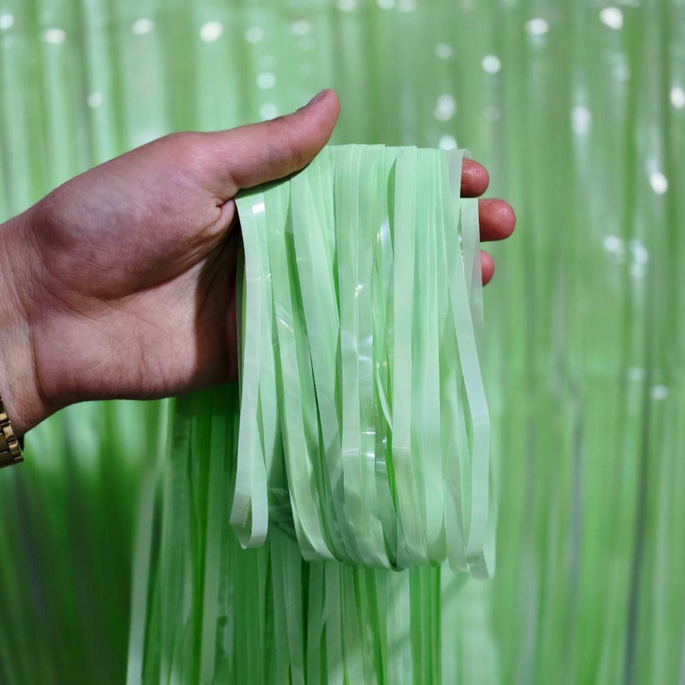 پرده پاستیلی چسب دار سبز 