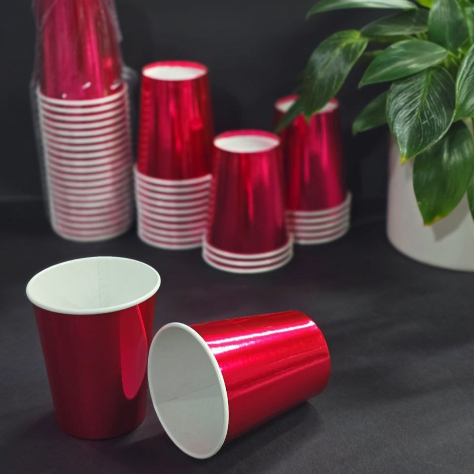 لیوان متالایز قرمز