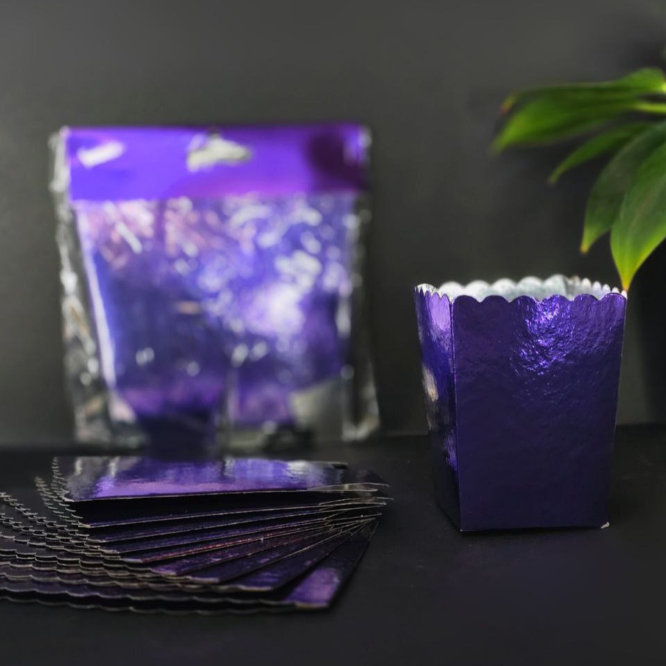 لیوان پاپکرن تک نفره متالایز بنفش