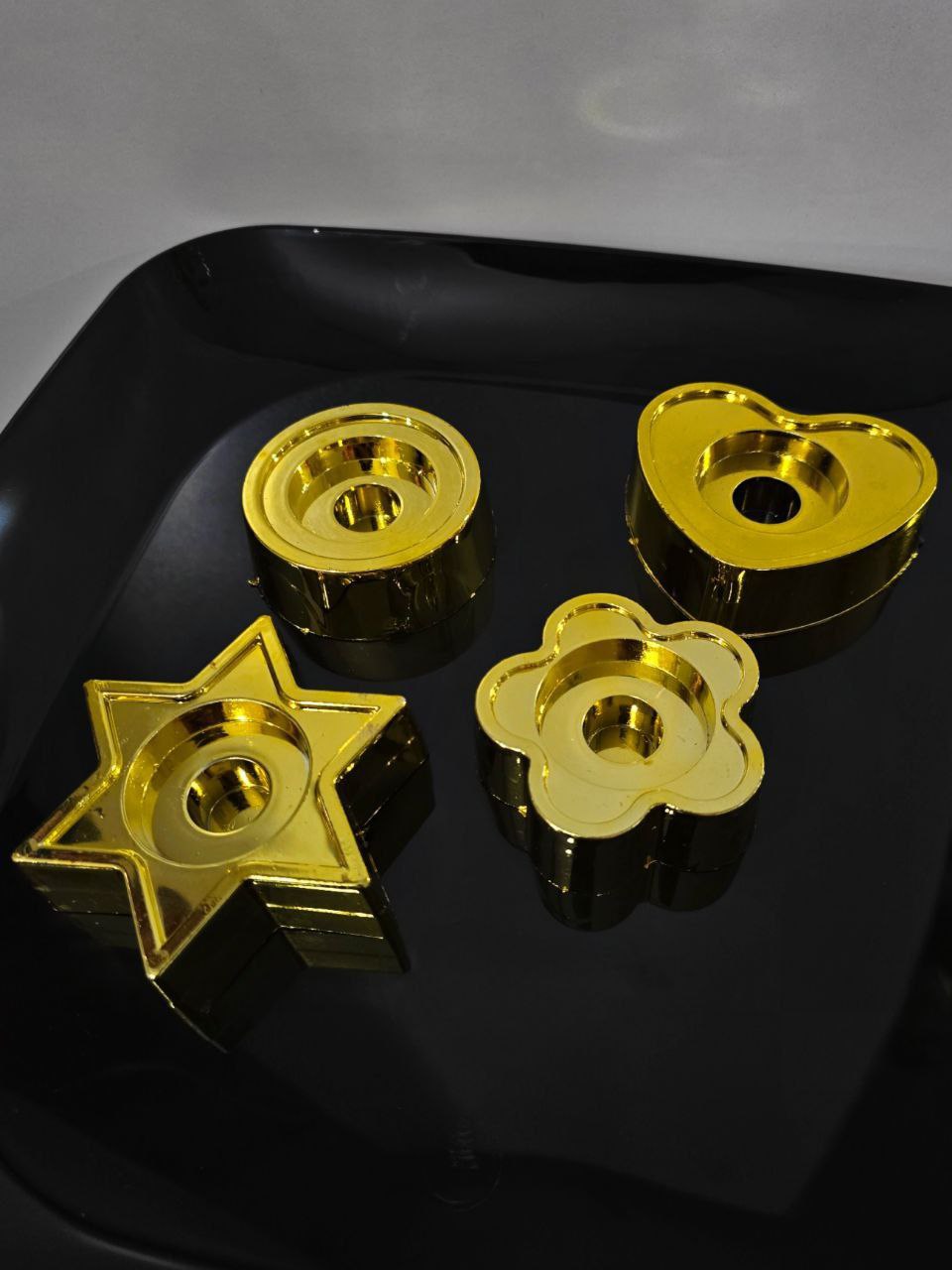 جا شمعی دو کاره طلایی